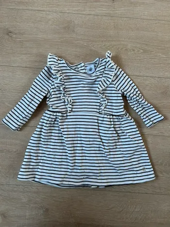Robe marinière manches longues Petit Bateau 12 mois