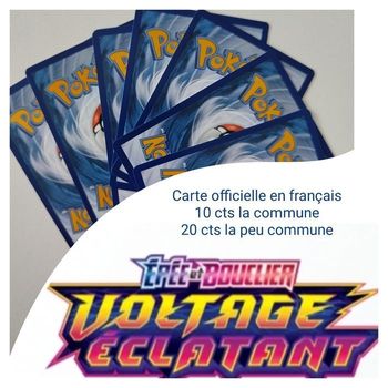 Carte pokémon officielle à l'unité voltage éclatant 