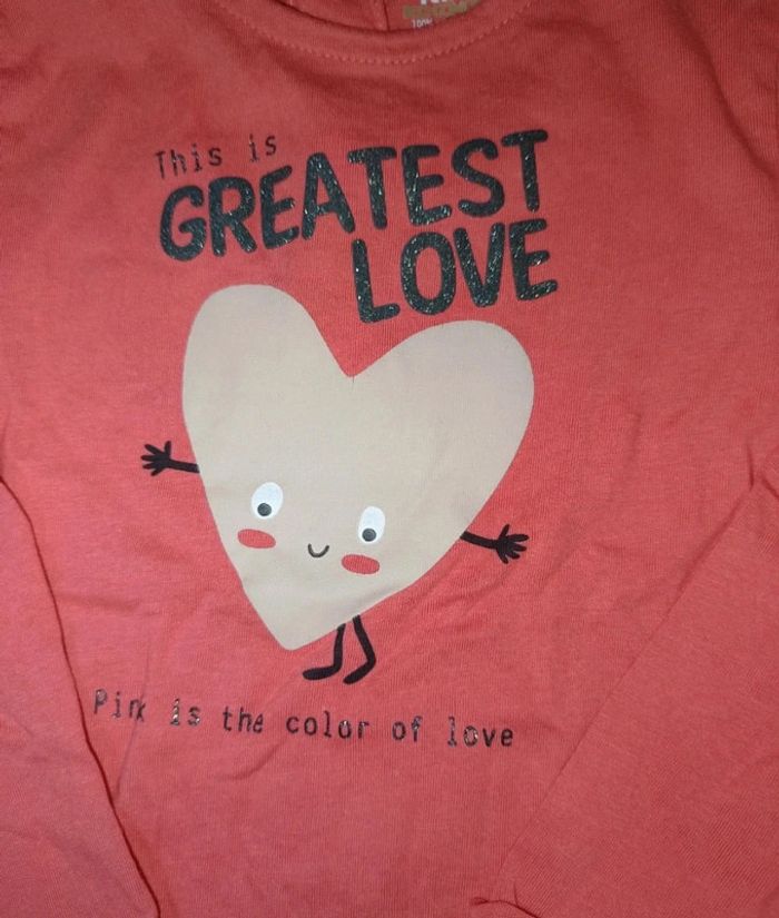 🌼 Tshirt manche longue Kiabi taille 24 mois 💚 - photo numéro 2