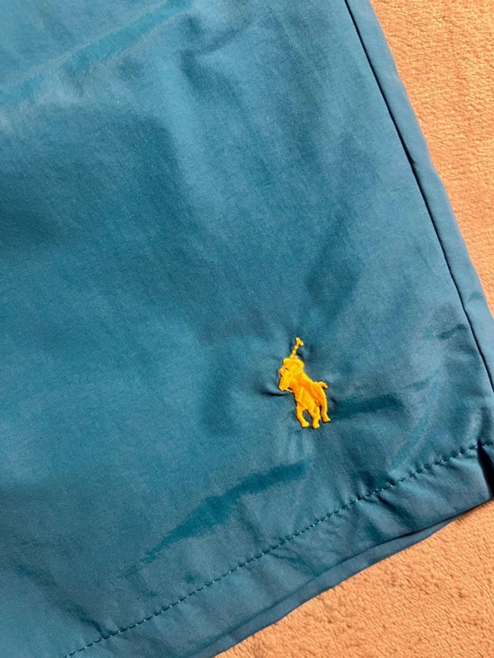 Swim Short Ralph Lauren Navy Blue Logo Embroidered Yellow – Taille L - photo numéro 2