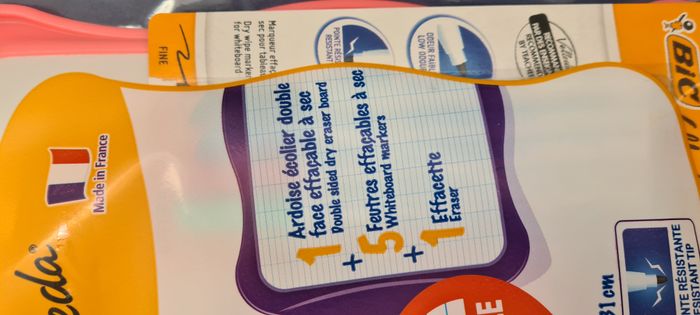 Kit neuf Ardoise effaçable + feutres - Bic Velleda - photo numéro 2