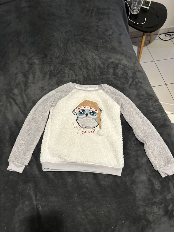 Haut de pyjama polaire