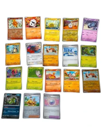 Lot 18 cartes Pokémon FR – Écarlate & Violet Aventures Ensemble – Cartes officielles rares & commune