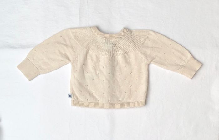 Ensemble laine 3 pièces Petit Bateau 3 mois: cardigan + pantalon + body - photo numéro 6