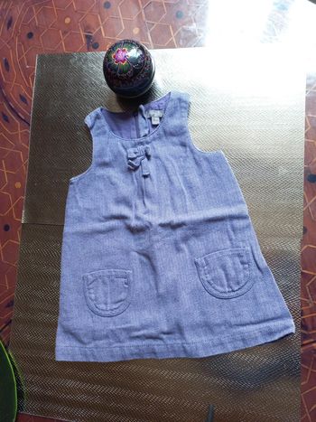 Robe chinée violet et blanc 12 mois