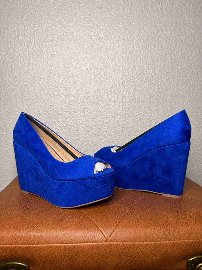 Escarpin compensés bleu - Malien - photo numéro 6