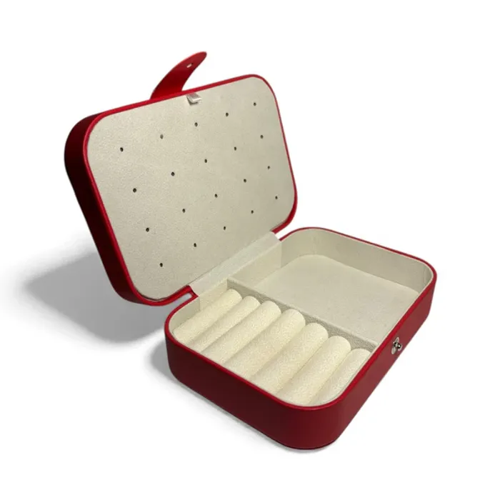 Boîte à Bijoux Rouge 16x11x5 cm Neuf - photo numéro 3