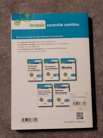 Sciences économiques et sociales Tle ES Résumés de cours; exercices et contrôles Par Philippe Deubel