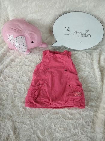 Robe doublée chaude Fille 3 mois cœur poches "Little touch of love" Kitchoun