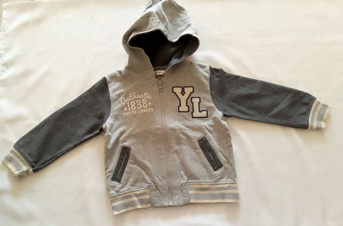 Gilet a capuche gris authentic