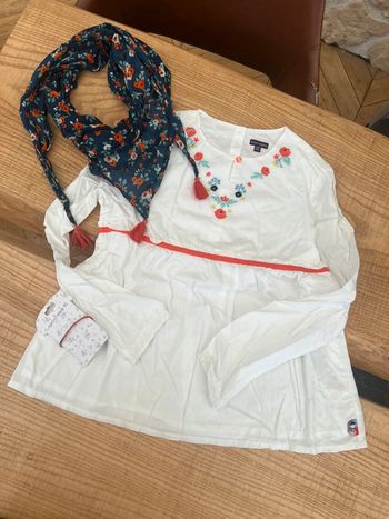 Blouse tunique foulard depuis le ciel noeud à Cheveux sergent major 11 ans