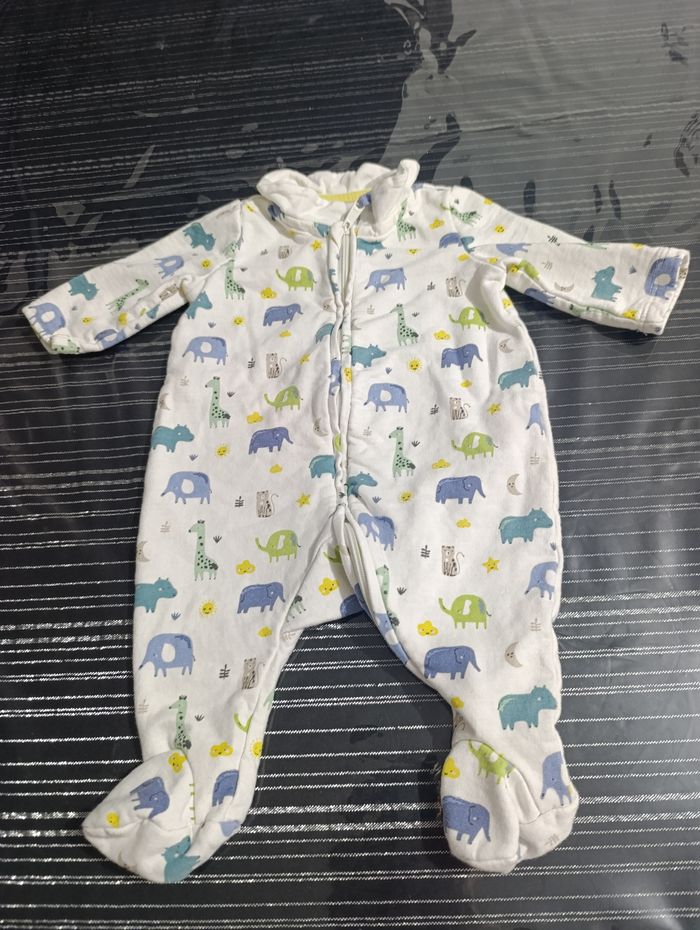 Lot de 2 pijama coton 1 mois mixte - photo numéro 3