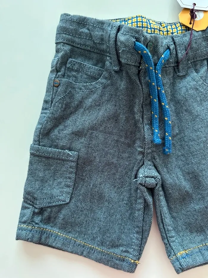 Short bleu/gris chiné - 2 ans (92cm) - Sergent Major - Neuf avec étiquette - photo numéro 3