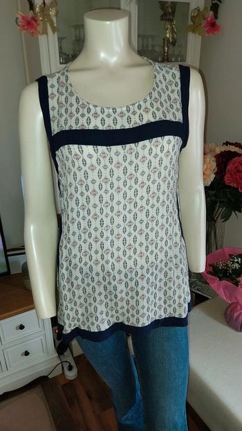 Top débardeur Promod esprit marin excellent état taille 38/40