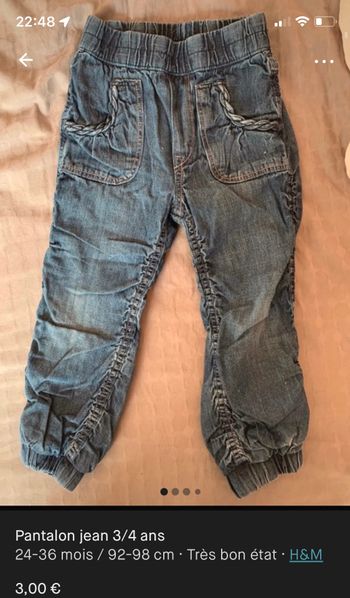 Jean 3/4 ans