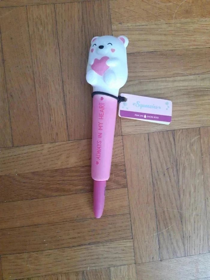 Stylo anti stress ourson édition limitée saint valentin - photo numéro 2