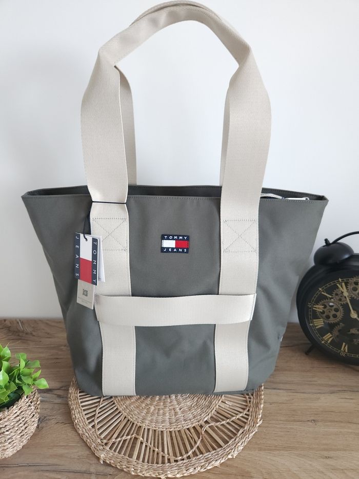 Sac Cabas Fourre-Tout Rétro Kaki Tommy Jeans - photo numéro 2
