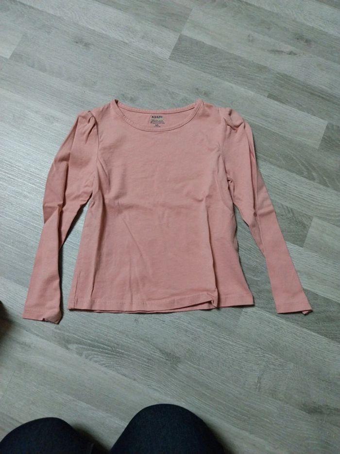 Tee shirt kiabi fille rose manches longues 6 ans - photo numéro 2