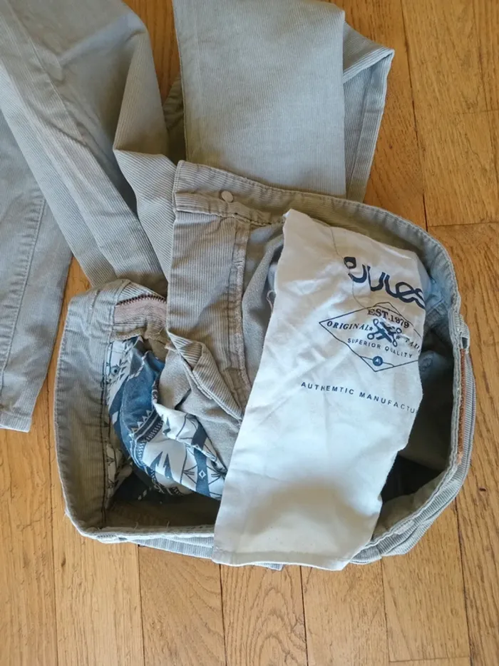 Pantalon homme effet velours cottelé Jules Straight taille 36 (W27 L34) - photo numéro 14