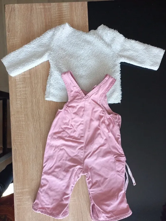 Ensemble combi et gilet bébé fille 6 mois - photo numéro 5