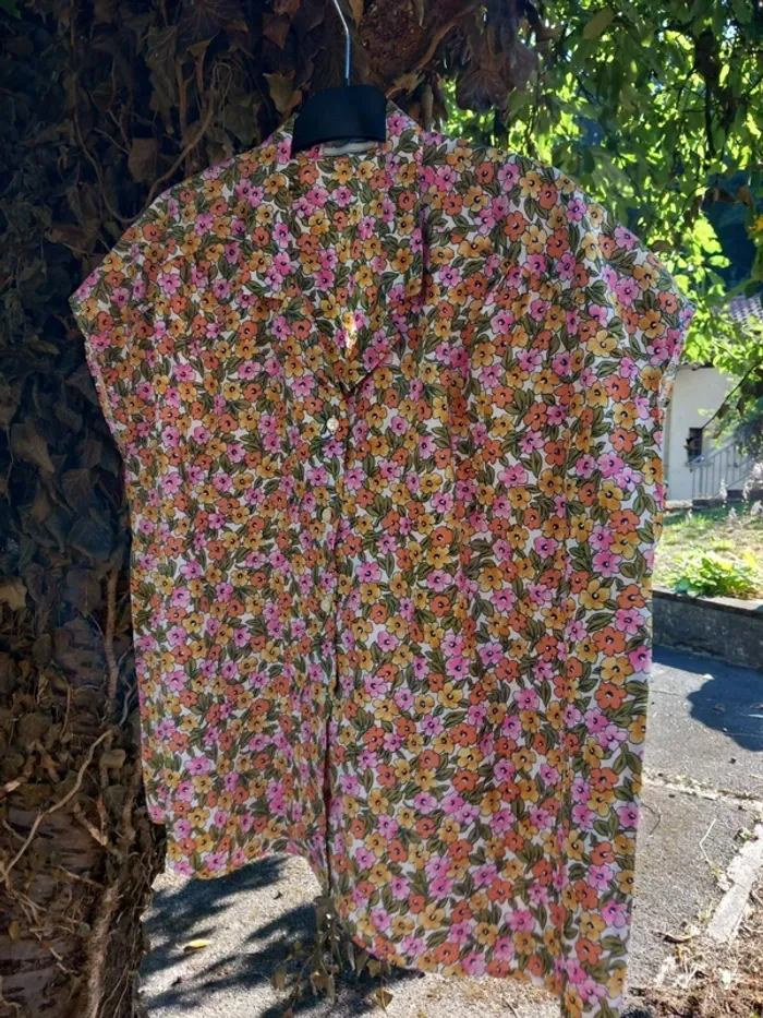 Blouse fleurie Paul mausner taille 52 - photo numéro 3