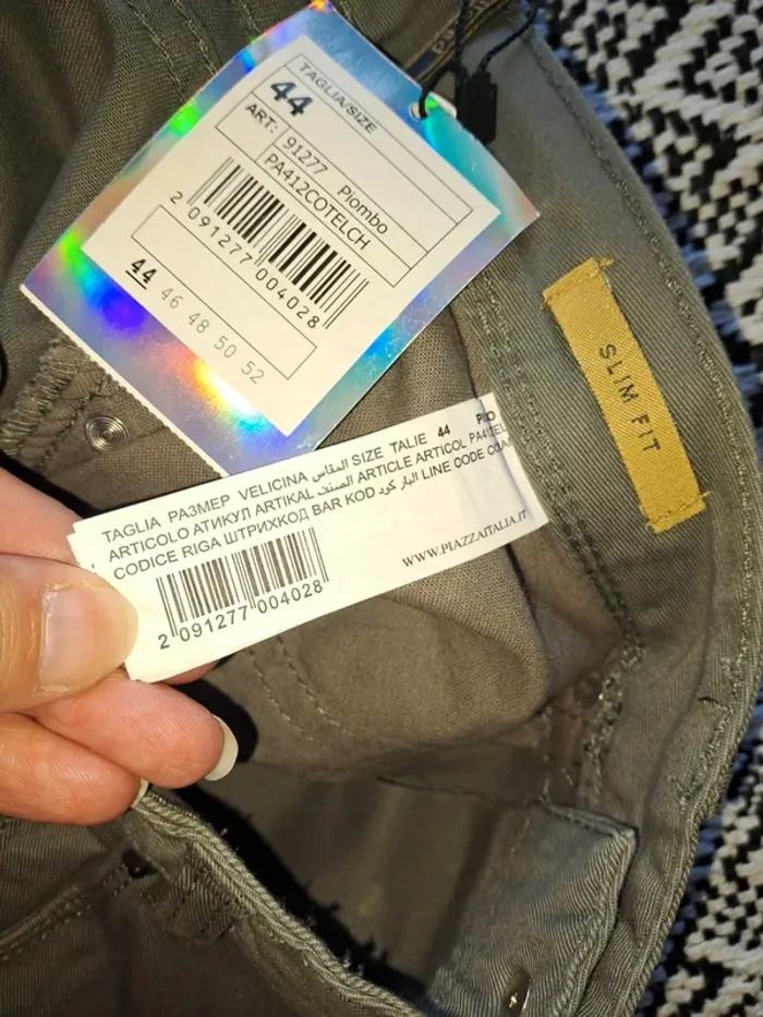 Pantalon homme gris neuf avec étiquette slim fit 40 France (44 Italy) Pizza Italia qualité - photo numéro 10