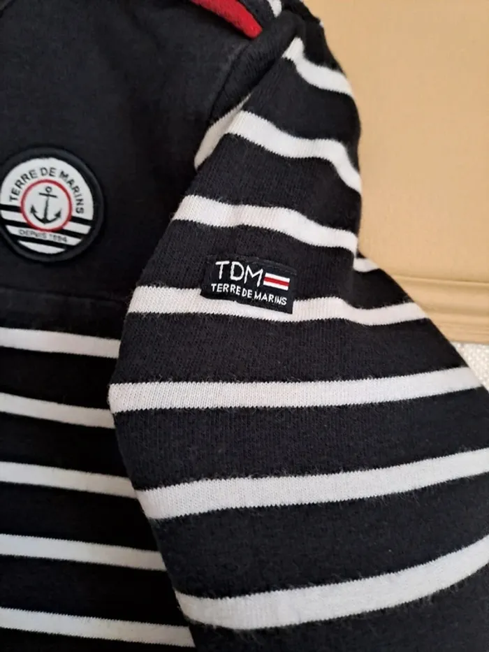 T-shirt garçon 5 ans ML terre de marins doux 1 micro tache cachée bras prix mini - photo numéro 4