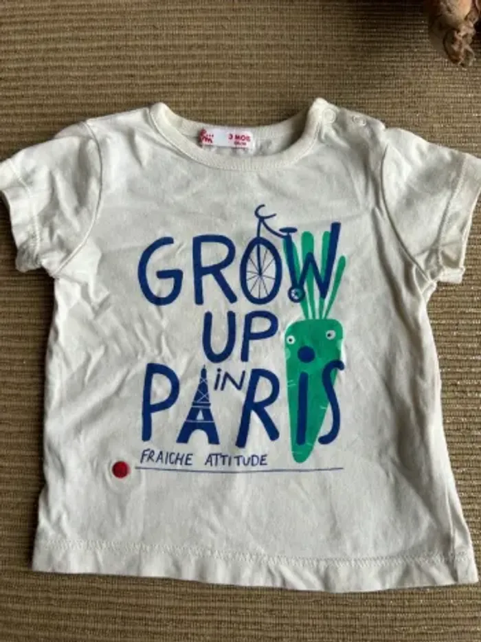 T-shirt taille 3 mois - photo numéro 2