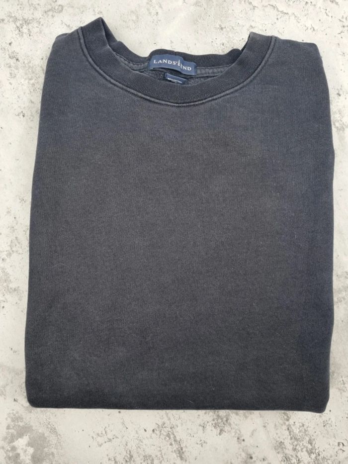 Sweat col rond Lands’ End noir – Taille L Homme - photo numéro 2