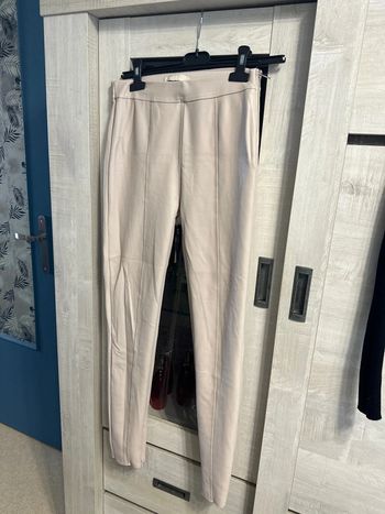 Legging beige similicuir taille 34
