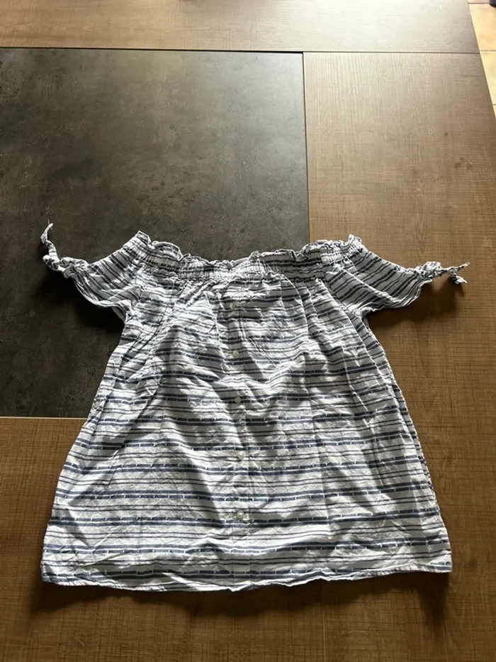 Blouse femme à rayures, taille 38 - photo numéro 2