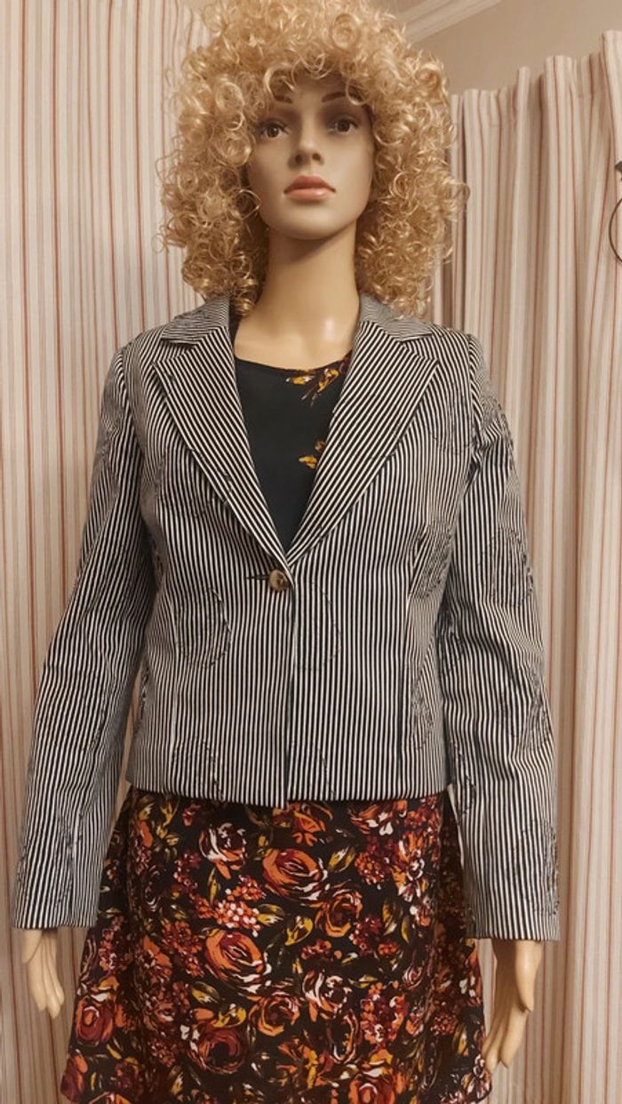 Blazer Samsara taille 42 noir/blanc - photo numéro 4