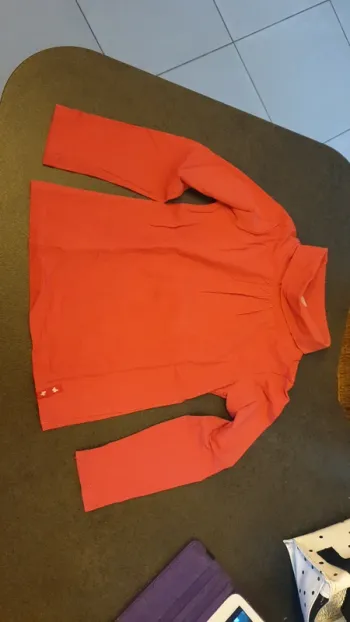 Sous pull col roulé rose