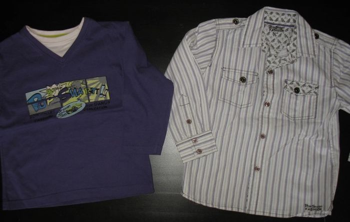 ENSEMBLE 3 PIÉCES GARÇON : JEAN + CHEMISE + TEE SHIRT ML "IN EXTENSO" - 5 ans - n°01 - photo numéro 1