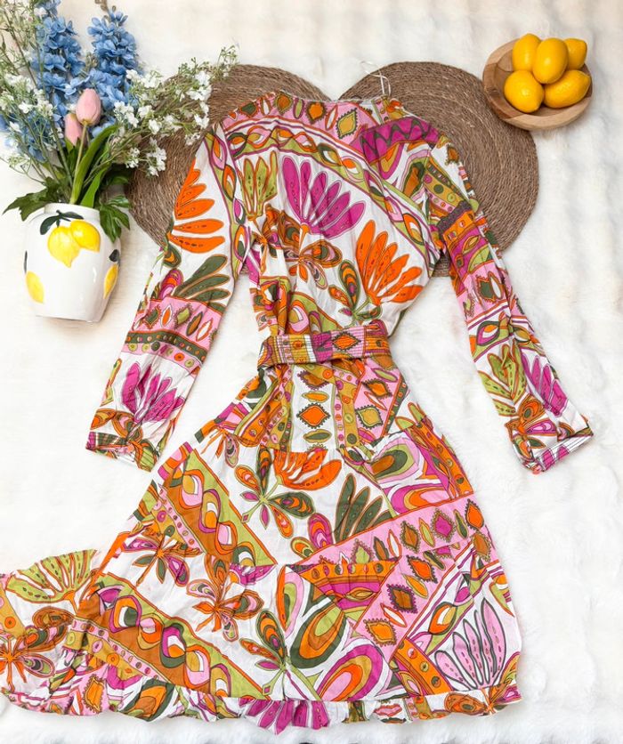 Robe longue Zara multicolore taille S - photo numéro 5