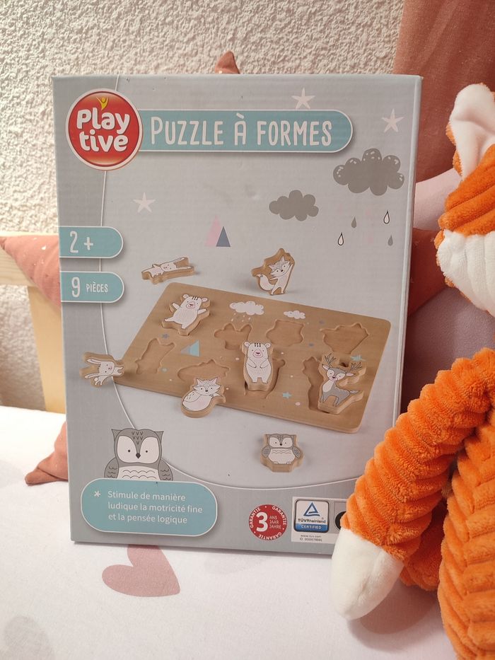 Puzzle à formes en bois - Thème animaux de la forêt -  Neuf - 2 ans et plus - Playtive - photo numéro 2