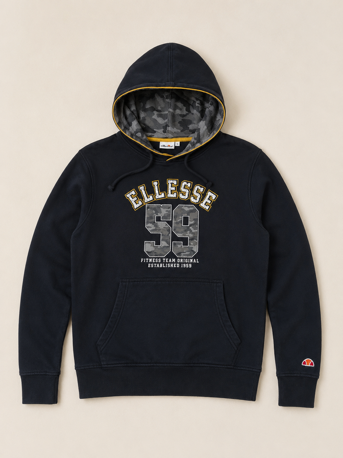 Sweat à capuche Ellesse noir camouflage taille S - photo numéro 1
