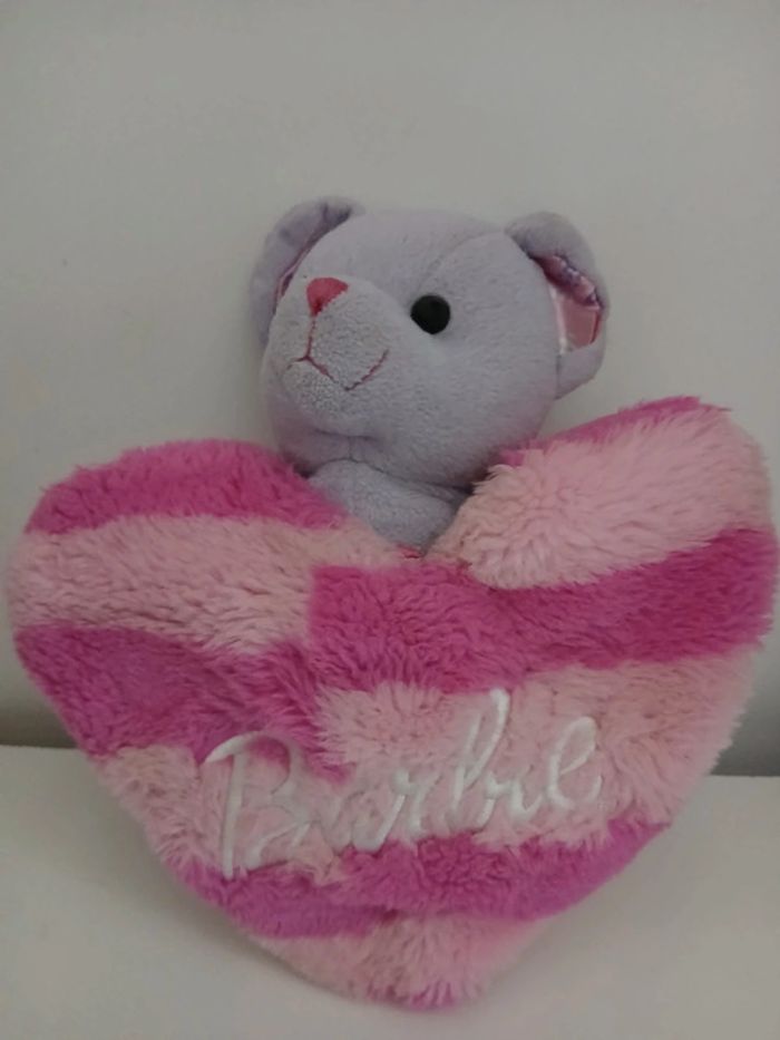 Peluche ours cœur de barbie 2001 - photo numéro 2
