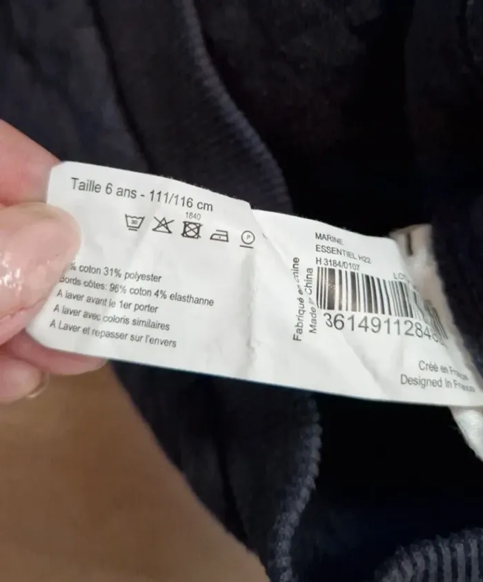 Gilet fille Monoprix effet perfecto bleu marine 116 cm - photo numéro 4