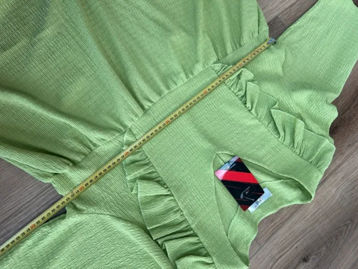 Blouse femme tunique femme verte top femme chemisier femme taille 50 taille 52 - photo numéro 4