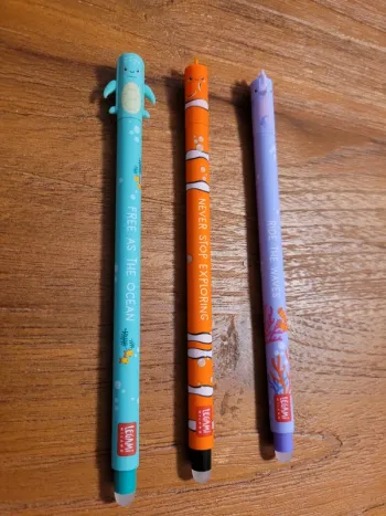Legami - Set de 3 stylos gel effaçables, Under The Sea, Stylos à encre effaçable