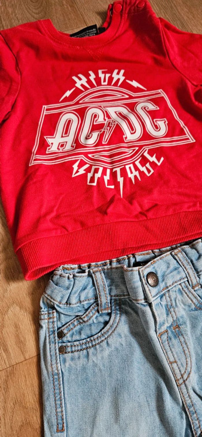 Ensemble garcon pull ACDC et jean - photo numéro 2