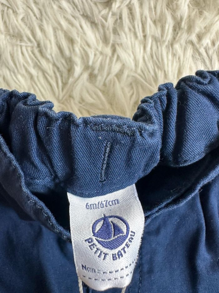 Pantalon petit bateau bleu marine taille 6 mois - photo numéro 5