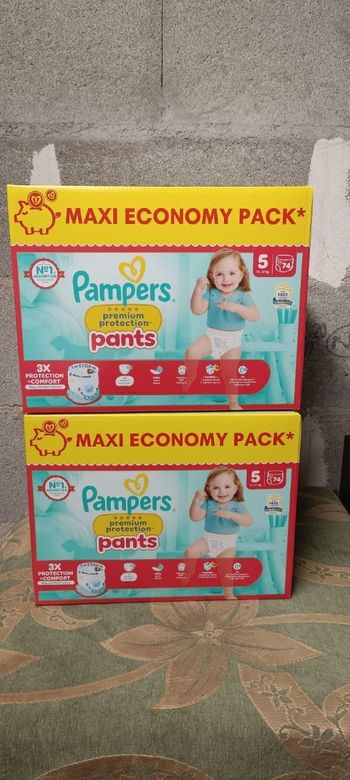 2 cartons couches Pampers taille 5 pants premium 🌹 ENVOI RAPIDE