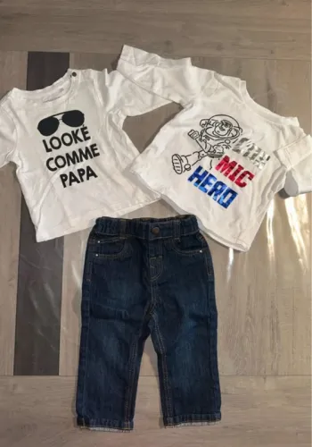 Jean et t-shirt manche longue