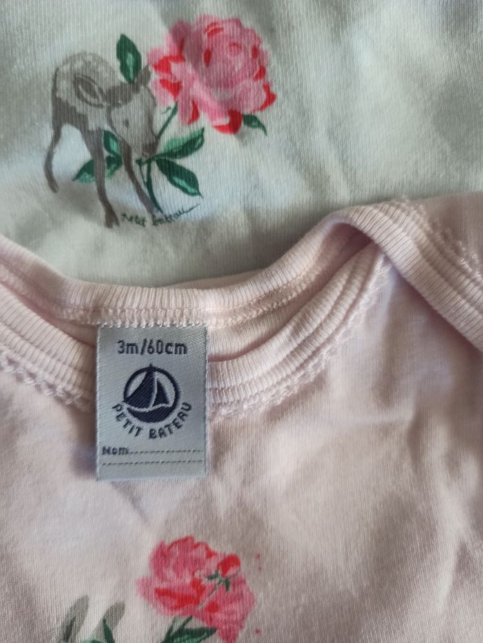 4 bodies " Petit bâteau " 3 mois - photo numéro 4