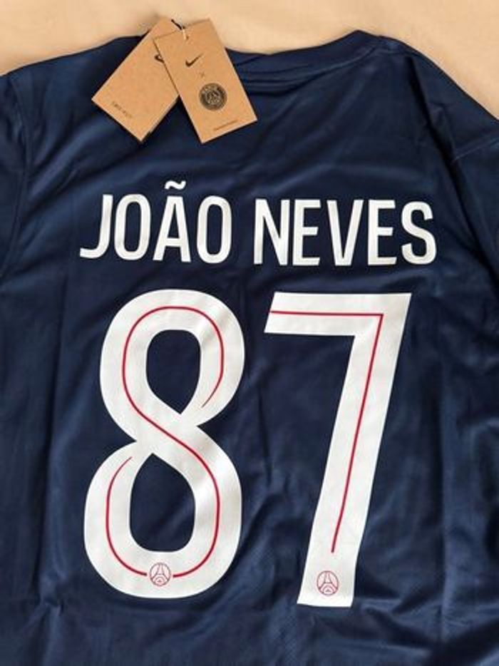 Maillot PSG 2025/2026 João Neves Badge UEFA Taille S - photo numéro 6