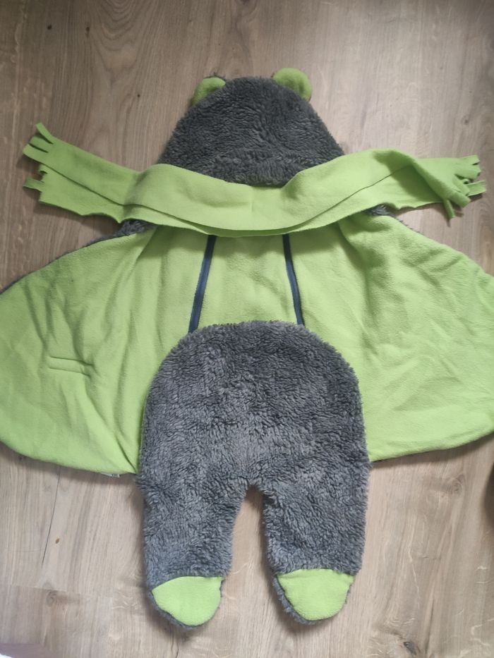 Chancelière enveloppante pour poussette et siège auto - Gris & Vert 0 - 12 mois, 80 cm - photo numéro 2