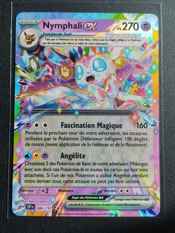 Carte pokémon Nymphali ex  téracristal SSP 086/191 étincelles déferlantes FR