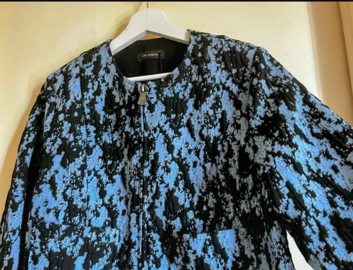 Magnifique Veste/ Teddy  Bleu/ Noir, taille L, Neuf avec étiquette - Cop Copine - photo numéro 5